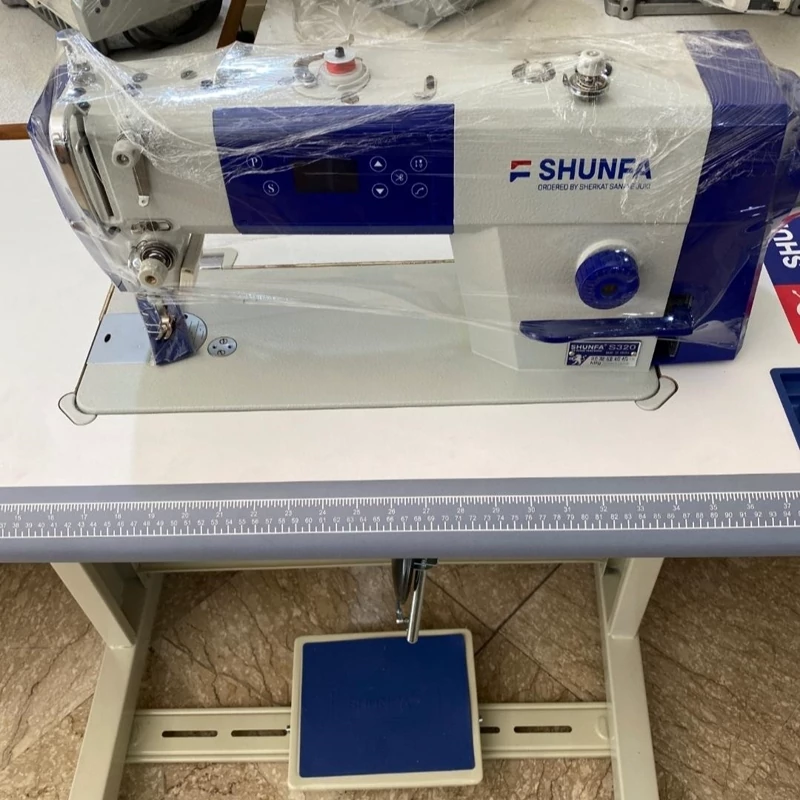 چرخ راسته دوز شونفا SHUNFA مدل S320 نیمه کامپیوتری نخ قط کن اصلی همراه با میز پایه و لوازم اصلی و یک سال گارانتی طلایی (پس کرایه)