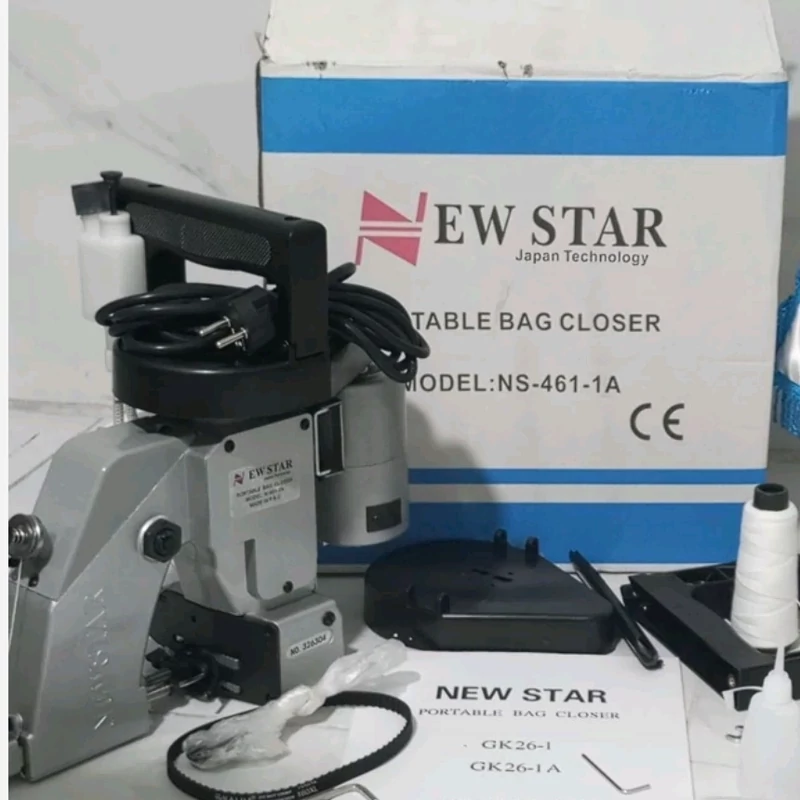 سرکیسه دوز یا گونی دوز نیواستار مدل NewStar NS-461-1A سایز استاندارد، بی نهایت با کیفیت و قدرتمند با تمام لوازم اضافی و فابریکی اصلی و گارانتی طلایی شرکت زوجی نو و آکبند پلمپ (پس کرایه)