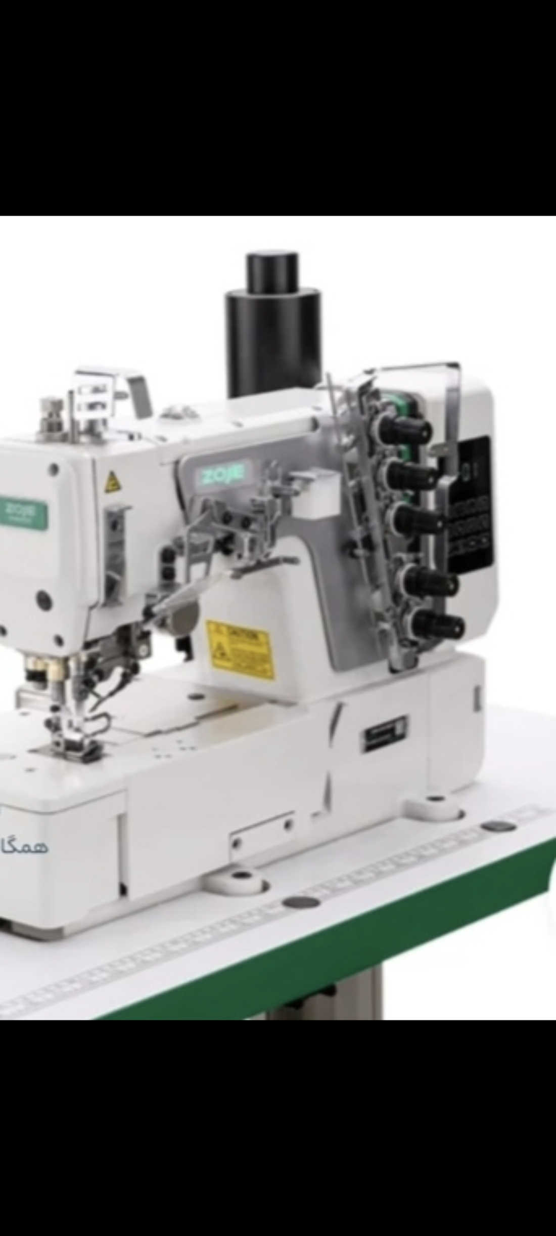 چرخ خیاطی صنعتی میاندوز فول کامپیوتری زوجی مدل ZOJE C5000-364-D3C همراه با تمامی قطعات و لوازم اصلی و فابریکی و گارانتی طلایی شرکت ایران جک، نو و آکبند (پس کرایه)